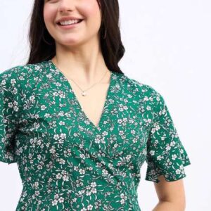 Berrylush Floral Print Ruffled ALine Mini Dress