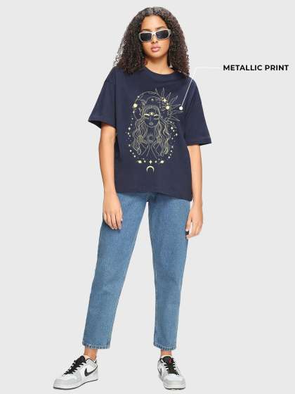Bewakoof Graphic Printed DropShoulder Sleeves Over