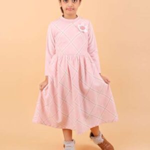 CALYX CLOTHING Girls Checked FullSleeved MidiLengt