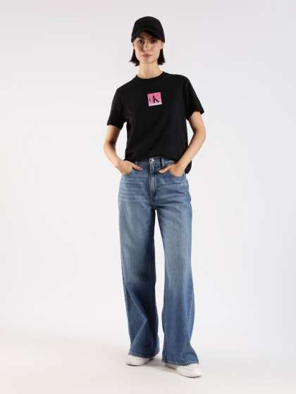 Calvin Klein Jeans Women Brand Logo Printed Round