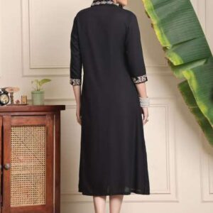 Claura Embroidered ALine Midi Dress