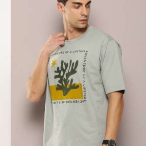 DILLINGER Men Graphic Printed Embossed Oversized T