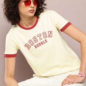 DILLINGER Women Regular Fit Short Sleeve Embroider