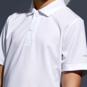 Decathlon ARTENGO  Kids White Dry Tennis Polo TShi