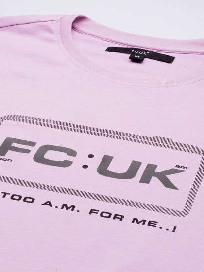 FCUK Brand Logo Printed Pure Cotton Tshirt