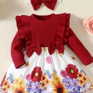 HOPZONIC Girls Maroon Dresses