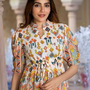 KALINI Women Ethnic Motifs Printed Cotton Fit  Fla