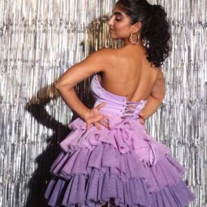 Lea Clothing Co Net Empire Maxi Dress