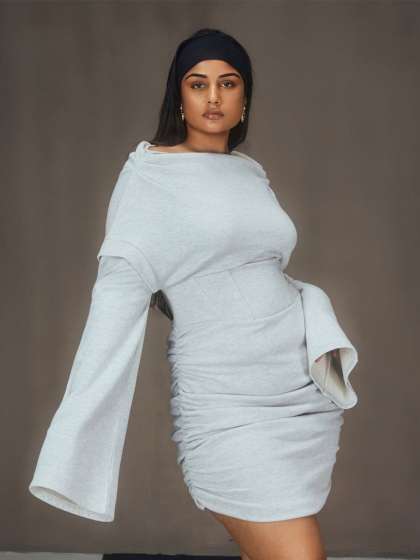 Lea Clothing Co Off Shoulder Long Flared Sleeves B