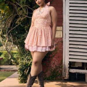 Lea Clothing Co Women Renesmee Light Pink Printed