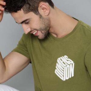 Mast  Harbour Men Olive Green  White Printed Detai