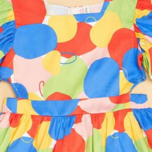 Pantaloons Junior Girls Cotton Puff Sleeve Fit  Fl