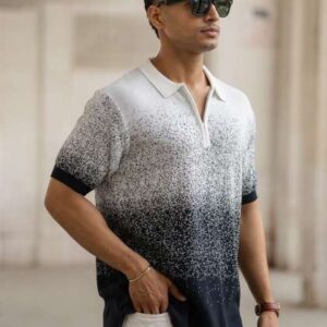 Powerlook Men Regular Fit Abstract Printed Polo Co