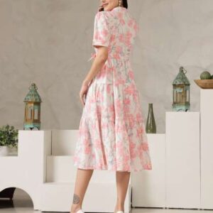 Stylum Floral Print Fit  Flare Midi Dress
