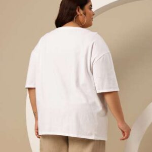 Sztori Plus Size Printed DropShoulder Sleeves Pure