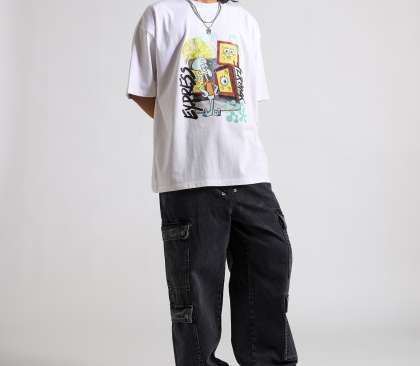 THE CLOTHING FACTORY Spongebob Polo Collar Extende