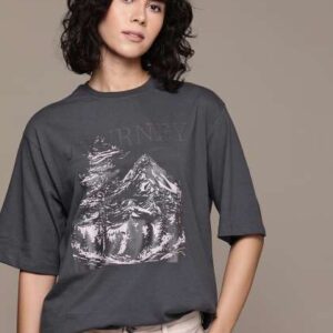 The Roadster Life Co Graphic Printed Oversized Tsh