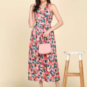 ZNX Clothing Floral ALine Midi Dress