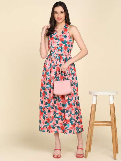 ZNX Clothing Floral ALine Midi Dress
